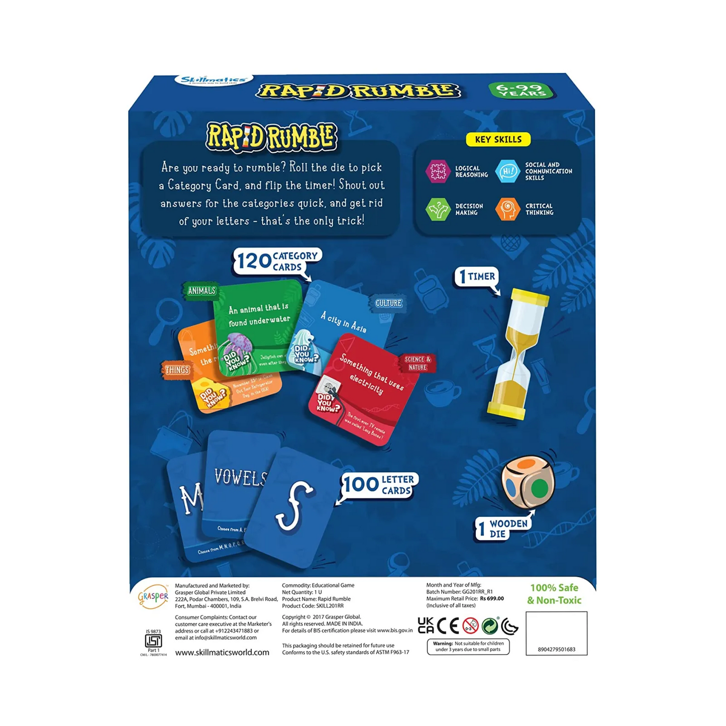 Rapid Rumble board game box for ages 6+ displayed in product image