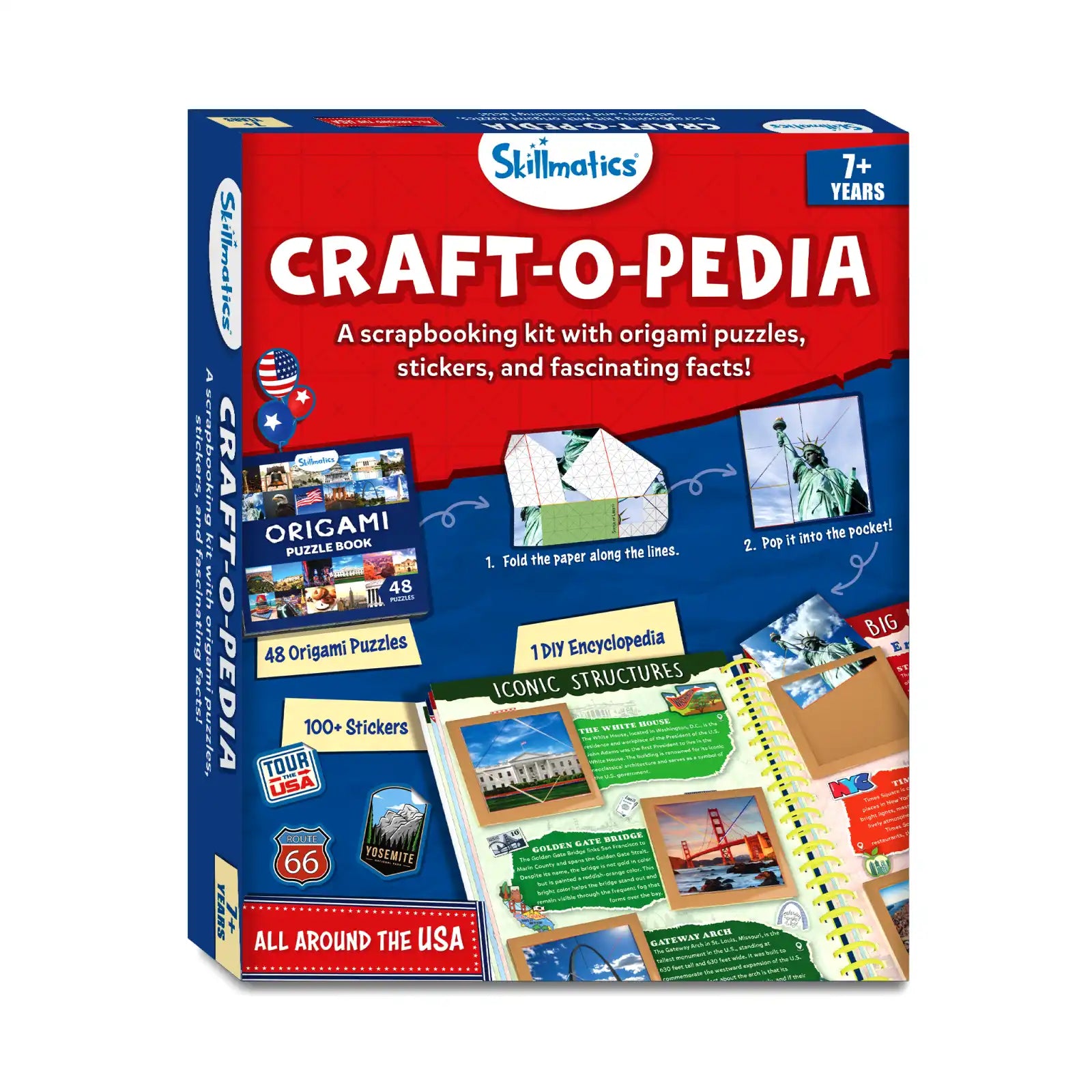 Skillmatics Craft-O-Pedia scrapbooking kit in the all-around USA Origami Puzzle Book and Encyclopedia Scrapbook