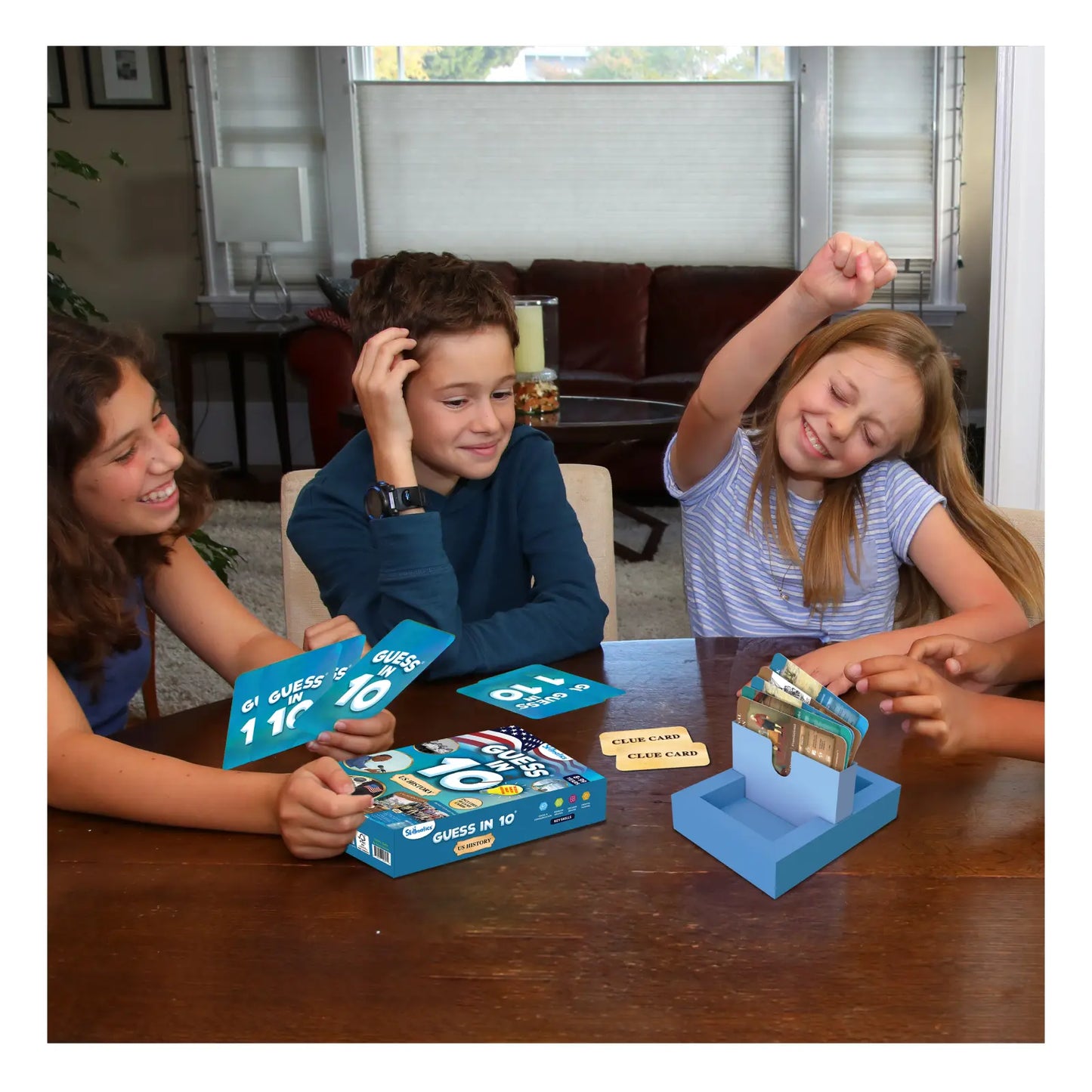 Children’s board game Guess in 10 US History for educational family fun