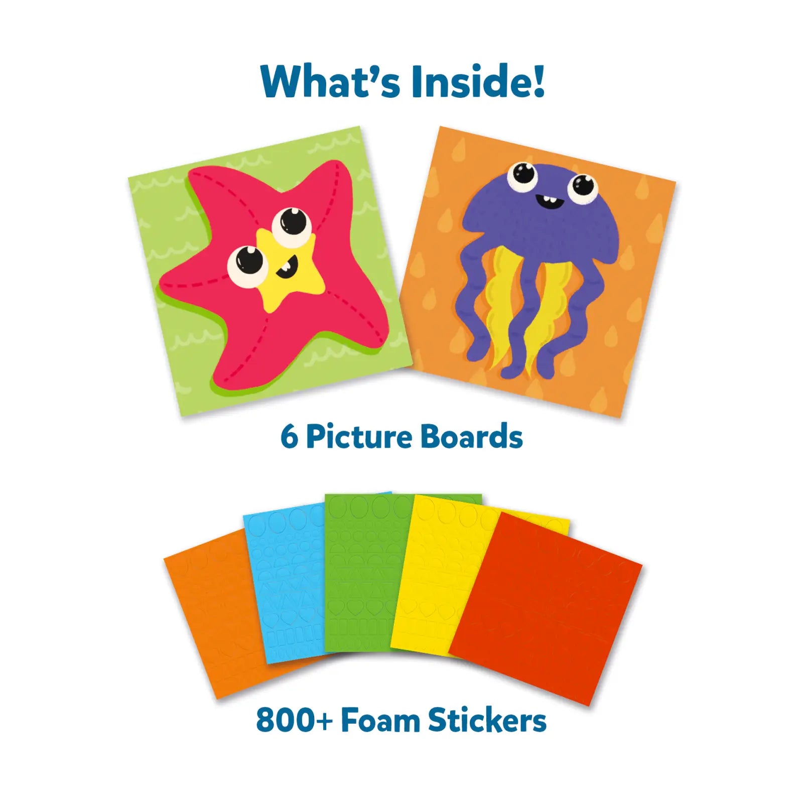Children’s craft kit featuring ocean-themed foam stickers for ages 3 to 7