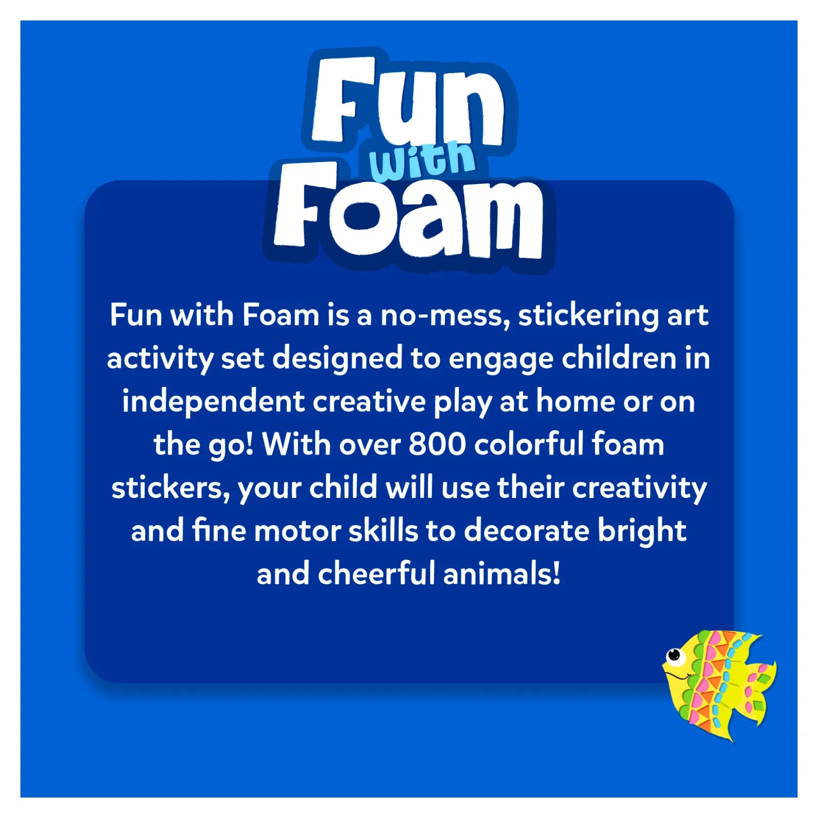 Fun with Foam Under the Ocean No Mess Sticker Art activity set for kids aged 3-7