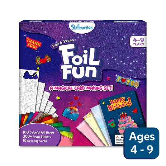 Foil Fun Card Making Set with colorful foil sheets and craft tools for personalized cards