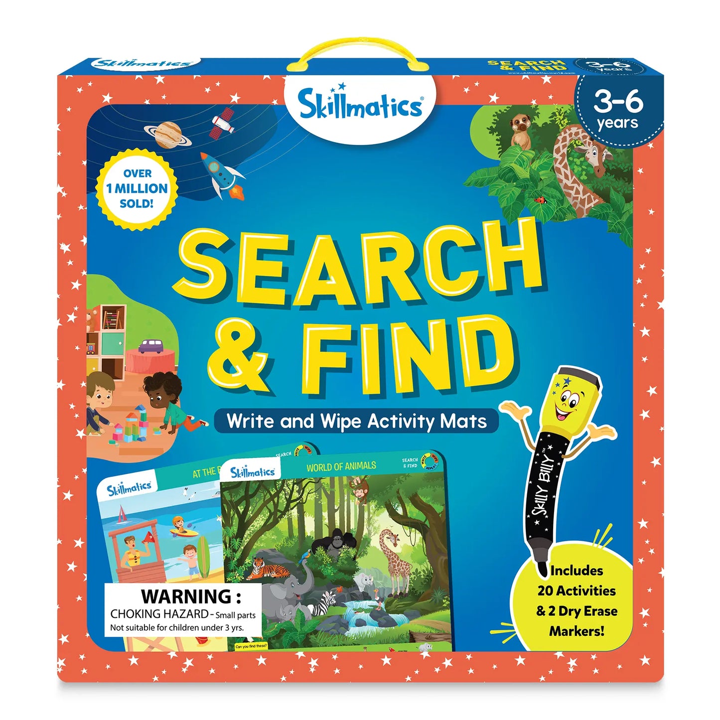 Skillmatics Search and Find Reusable Activity Mats for Kids Age 3 to 6