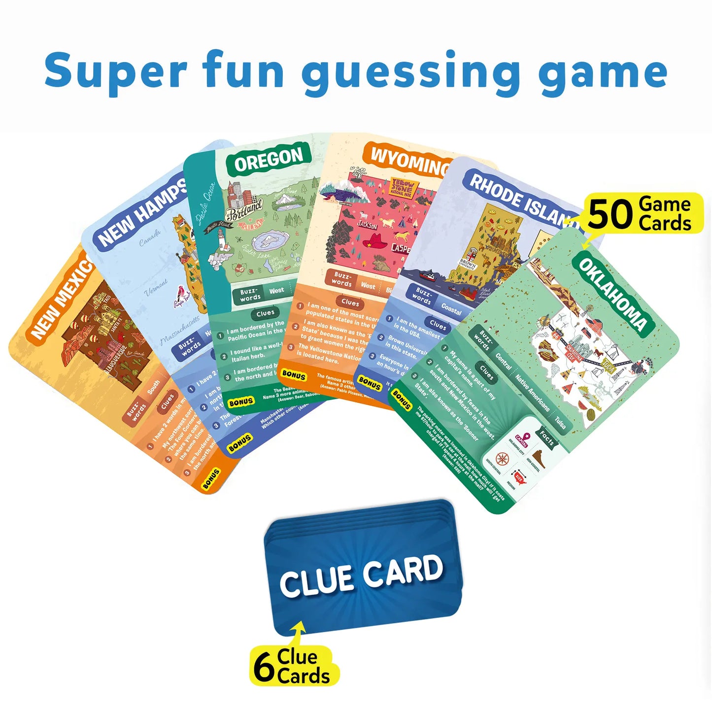 Skillmatics Card Game - Guess in 10 50 States, Gifts for Ages 8 and up