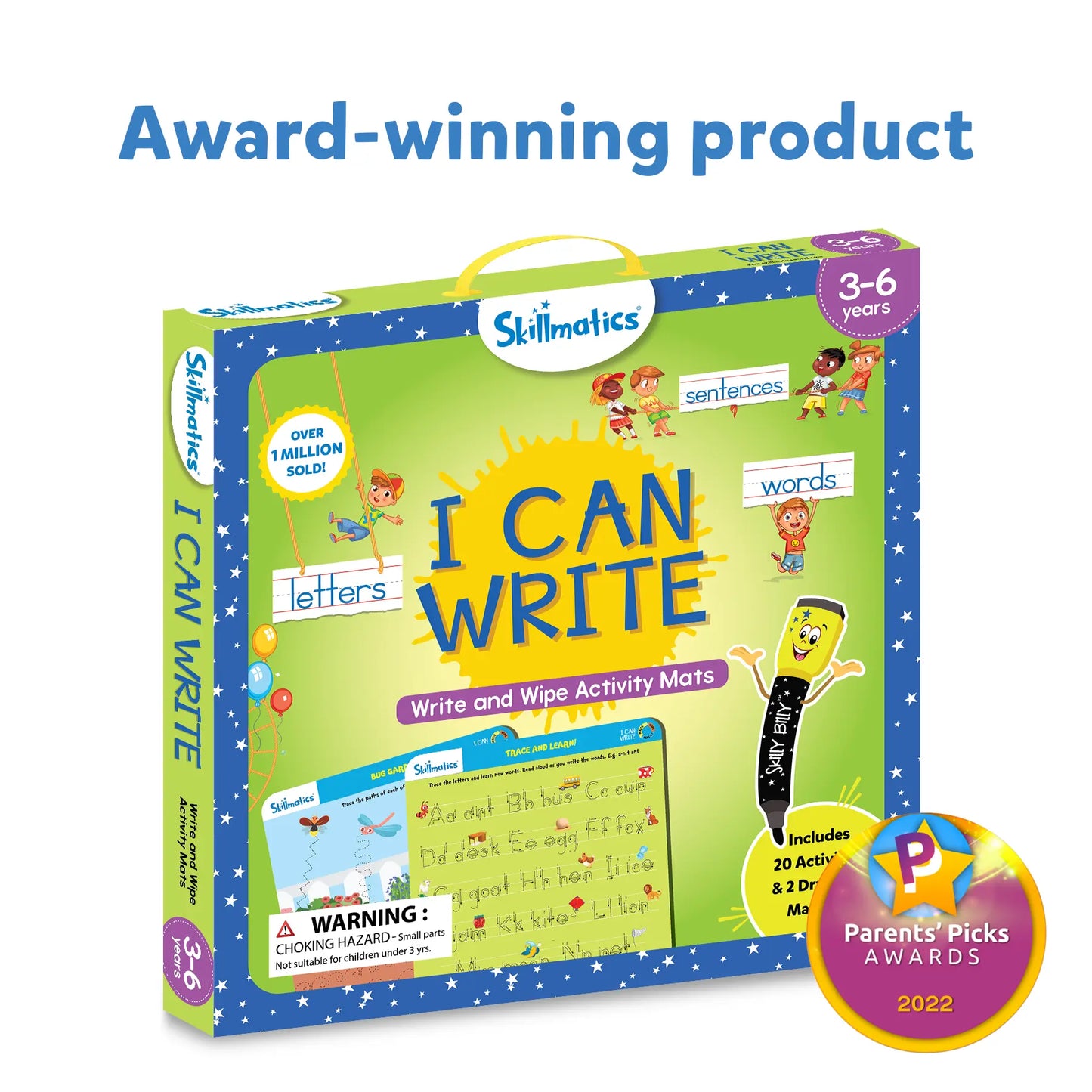 Skillmatics I Can Write reusable activity mats for ages 3 to 6 educational fun