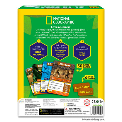 Guess in 10: National Geographic Animals | Trivia Card Game (ages 6+)