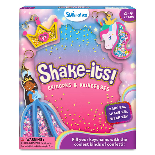 Shake-its: Unicorns & Princesses | DIY Craft Kit with Keychains (ages 4-9)