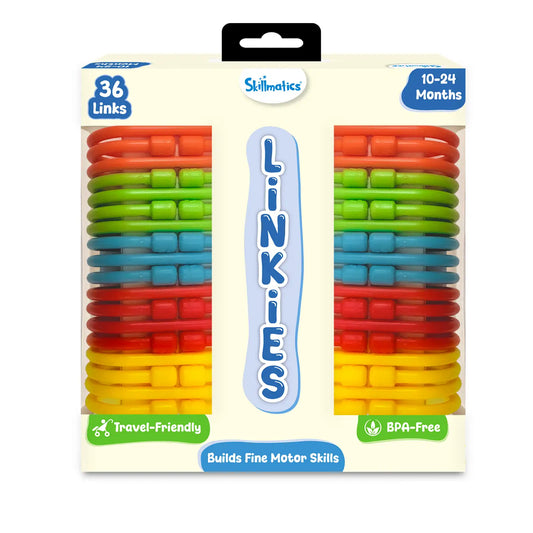 Linkies: Set of 36 Links | Connectable Learning Link Toy for Toddlers (10-24 months)