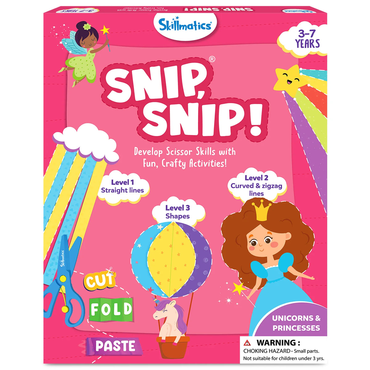 Snip, Snip! Unicorn & Princesses | Art & Craft Activity Kit (ages 3-7)