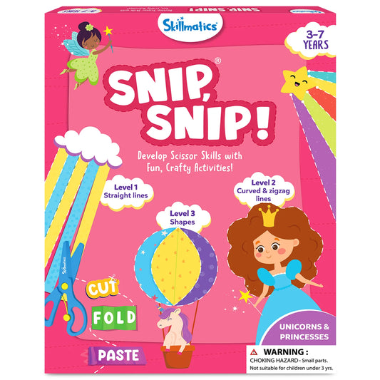 Snip, Snip! Unicorn & Princesses | Art & Craft Activity Kit (ages 3-7)