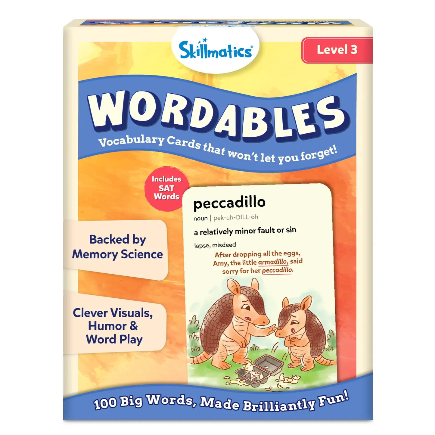Wordables: Level 3 | Vocabulary Flash Cards for SAT Prep (ages 12+)