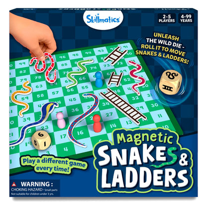 Snakes & Ladders | Magnetic & Customizable Board Game with a Twist (ages 4+)