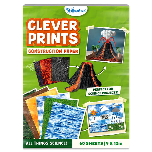Clever Prints: All Things Science! | Construction Paper (60 Sheets)