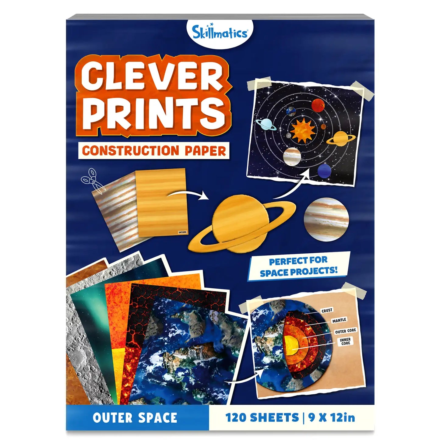 Clever Prints: Outer Space | Construction Paper (120 Sheets)