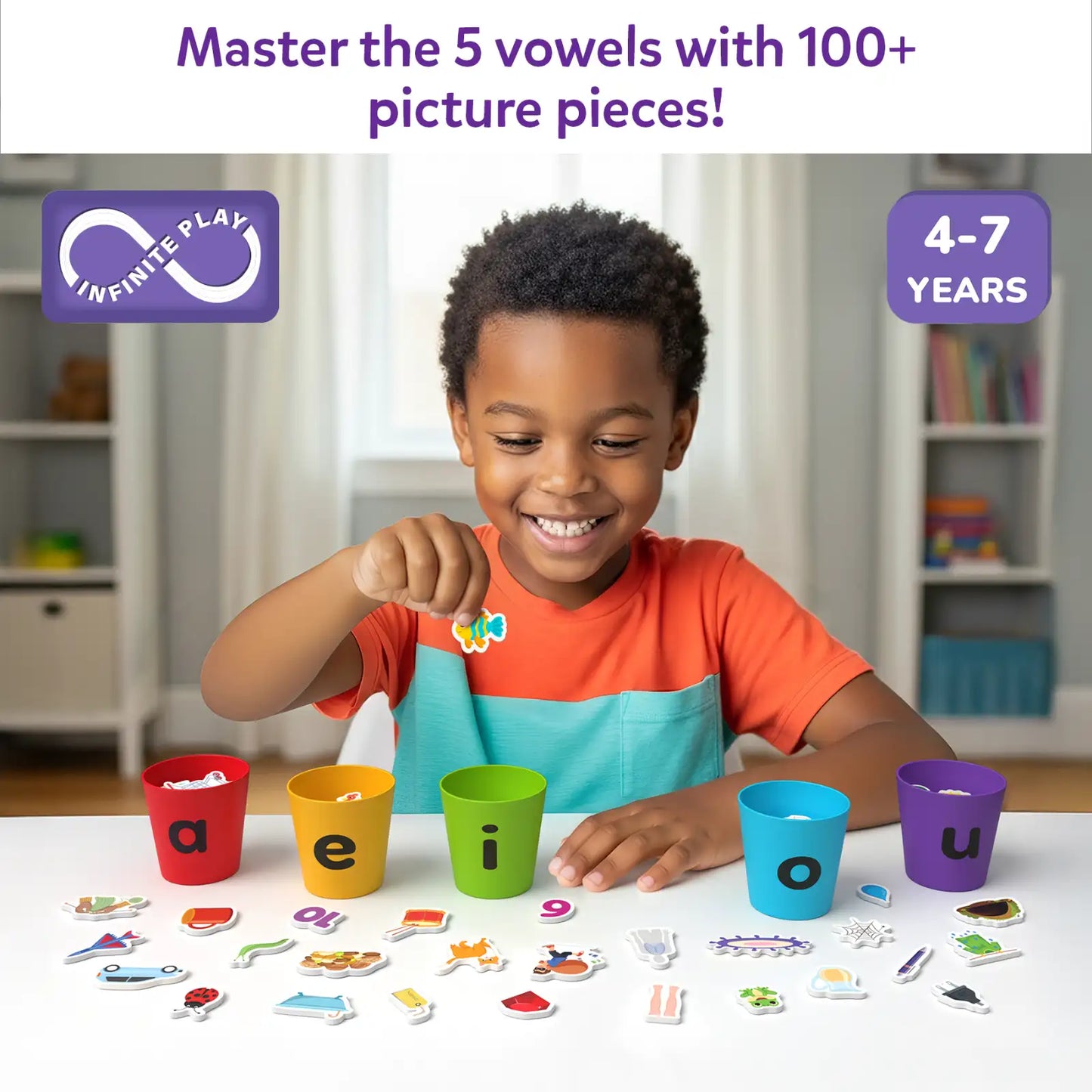 Phonics Sorter | Vowel Sorting & Early Reading Activity for Kids (ages 4-7)