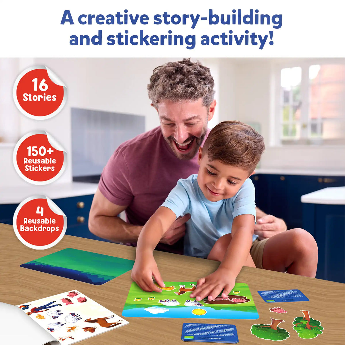 Sticker Story Adventure Sticker Stories - Animals Adventures (ages 3-7) – Skillmatics US