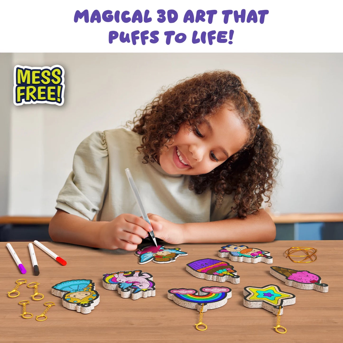 Aqua Puffs: Princesses & Unicorns | 3D Art Kit (ages 4+)