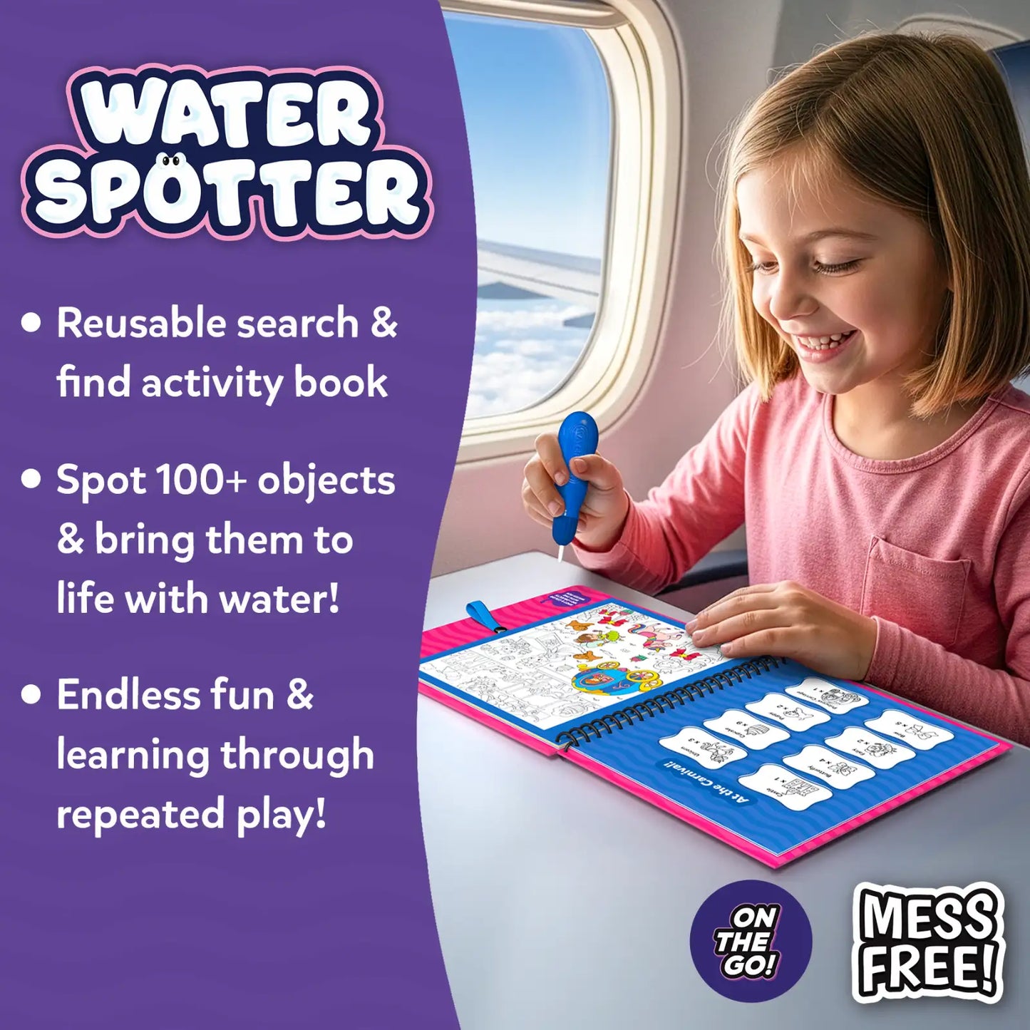 Water Spotter:Unicorns & Princesses | Reusable Search & Find Book (ages 4-8)