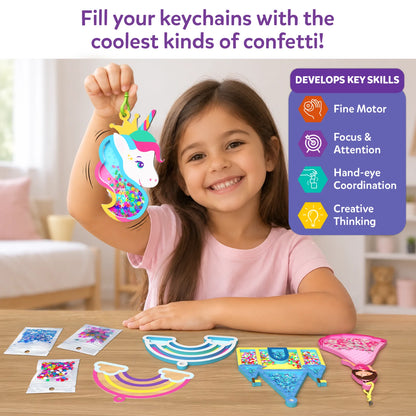 Shake-its: Unicorns & Princesses | DIY Craft Kit with Keychains (ages 4-9)