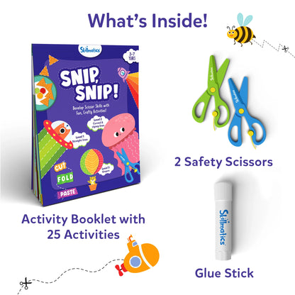 Children’s craft kit for ages 3-7 in Snip Snip Art & Craft Activity Kit display