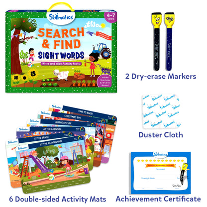 Skillmatics Sight Words Learning Kit on Search & Find Sight Words Reusable Activity 