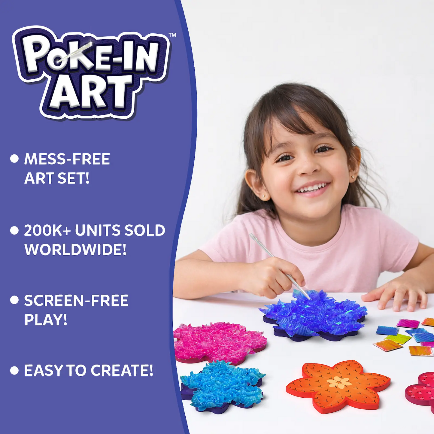 Poke-in Art: Flower Bouquet | Mess-Free Art for Kids (ages 4-9)