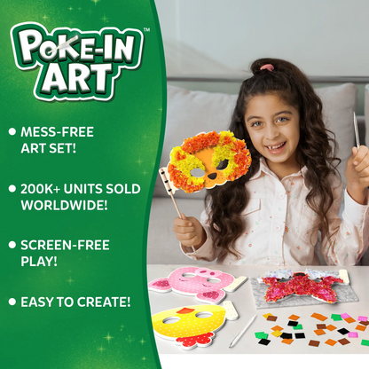 Poke-in Art Animal Masks | Mess-Free Art for Kids (ages 4-9)