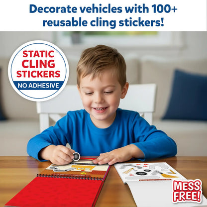 Peelies: Cars, Trucks & More! | Reusable Sticker Activity Book (ages 3-7)