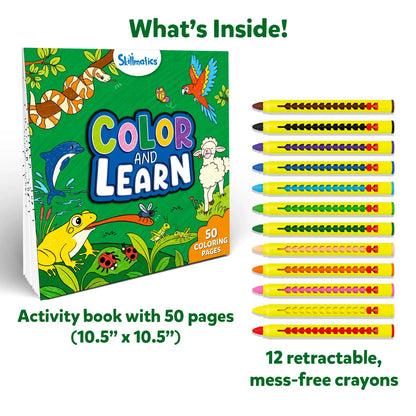 Color and Learn: Animals | Colouring Book (ages 3-6)