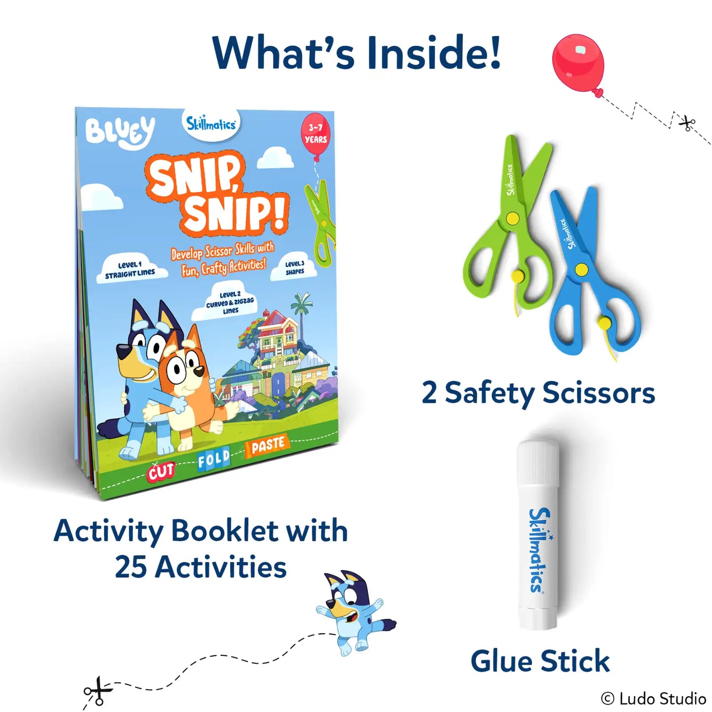 Snip Snip! Bluey | Art & Craft Activity Kit (ages 3-7)