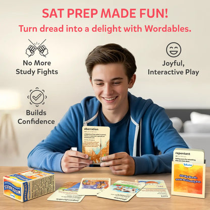Wordables: Level 3 | Vocabulary Flash Cards for SAT Prep (ages 12+)