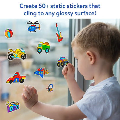 Color Clingz: Cars, Sports, Dinos & More! | Mess-Free Reusable Static Stickers (Ages 3-7)