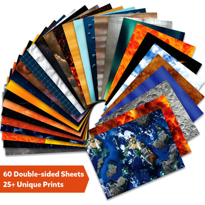 Clever Prints: Outer Space | Construction Paper (60 Sheets)