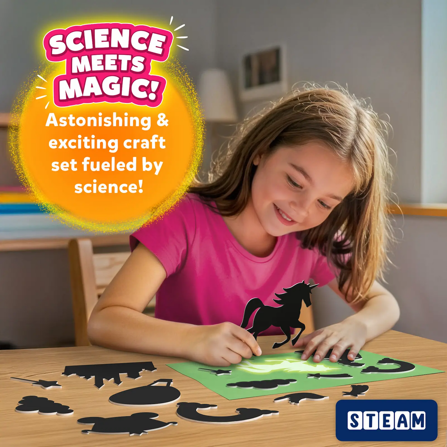 Magical Sun Art: Unicorn & Princess | Sun Paper Art Kit (ages 4-12)
