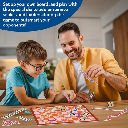 Snakes & Ladders | Magnetic & Customizable Board Game with a Twist (ages 4+)
