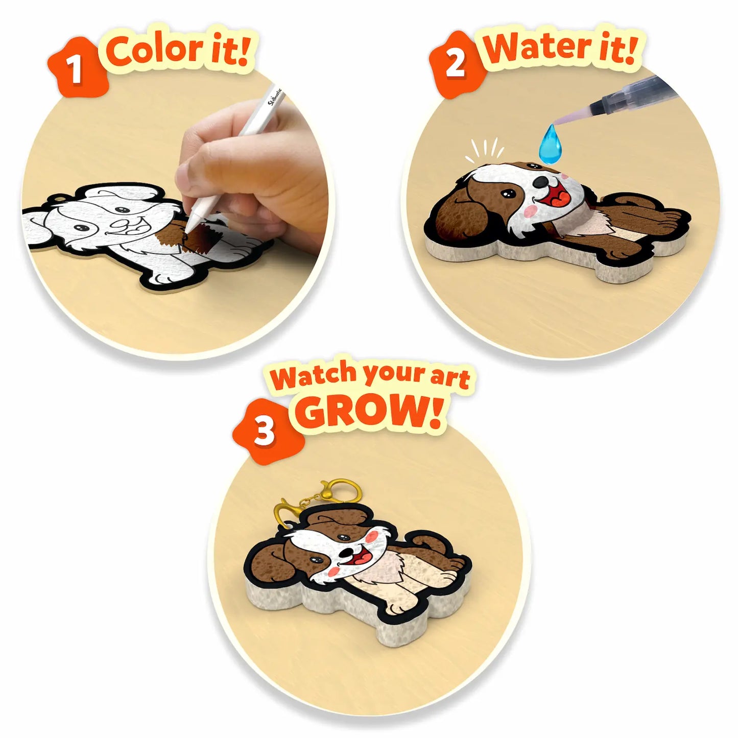 Magic Puffy - Animal Friends |  No Mess Art Kit (ages 4-10)