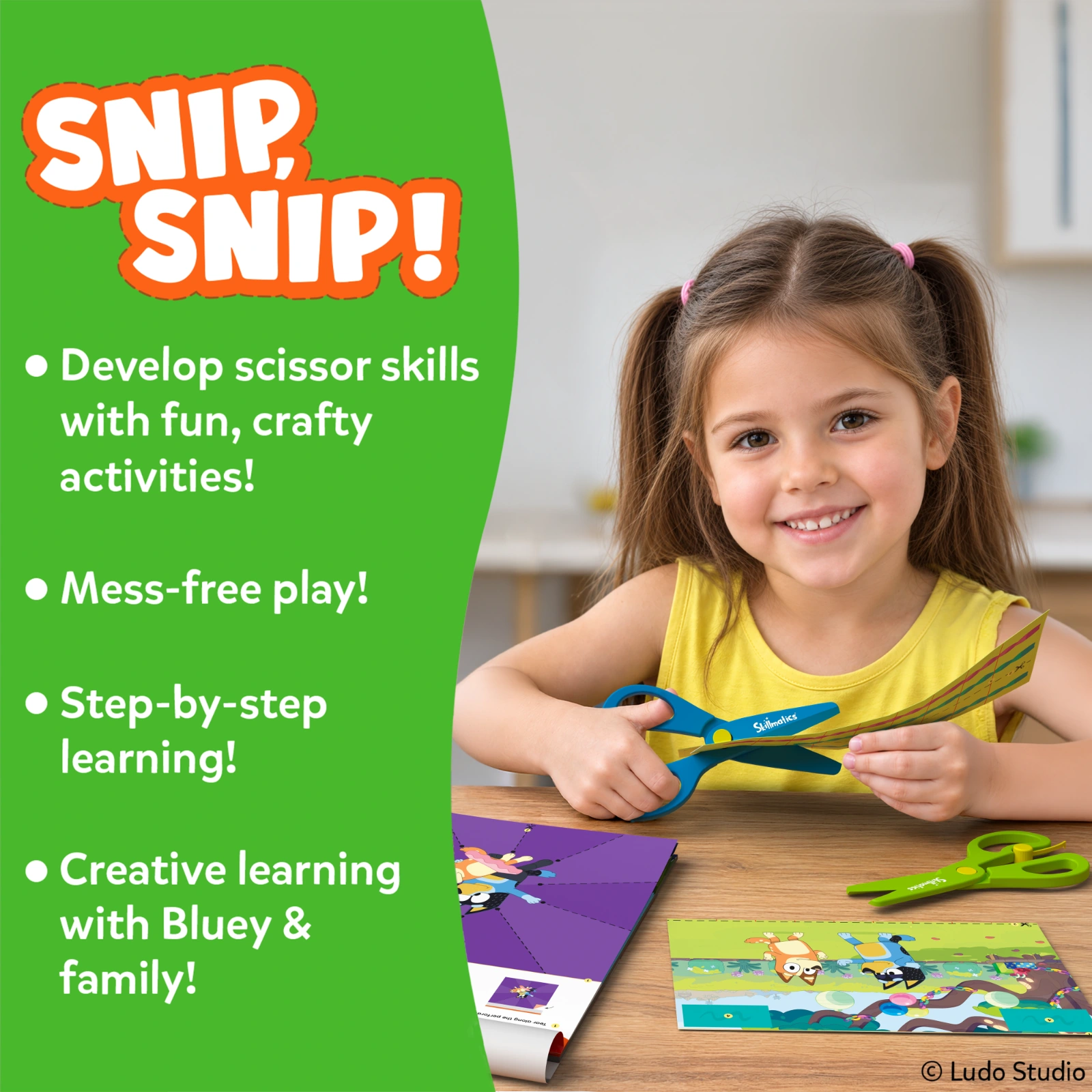 Snip Snip! Bluey | Art & Craft Activity Kit (ages 3-7)