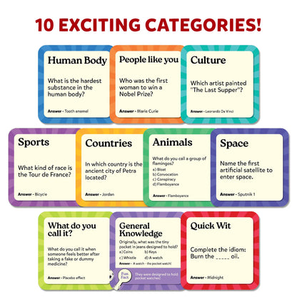 Trivia game cards from DiBS! Exciting Trivia Game for ages 8 and up