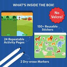 Skillmatics Montessori Busy Book for Toddlers – Preschool Learning Activities, 150+ Reusable Stickers
