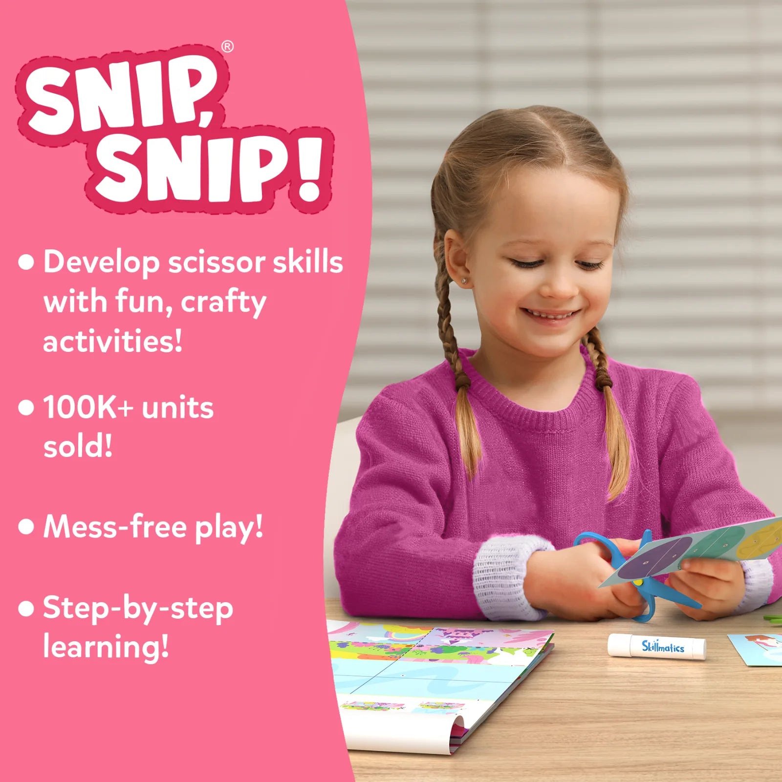 Snip, Snip! Unicorn & Princesses | Art & Craft Activity Kit (ages 3-7)