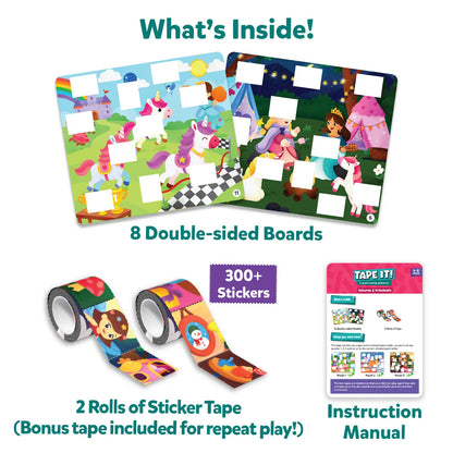 Tape It: Unicorns & Princesses | Sticker Puzzle Activity (Ages 4-8)