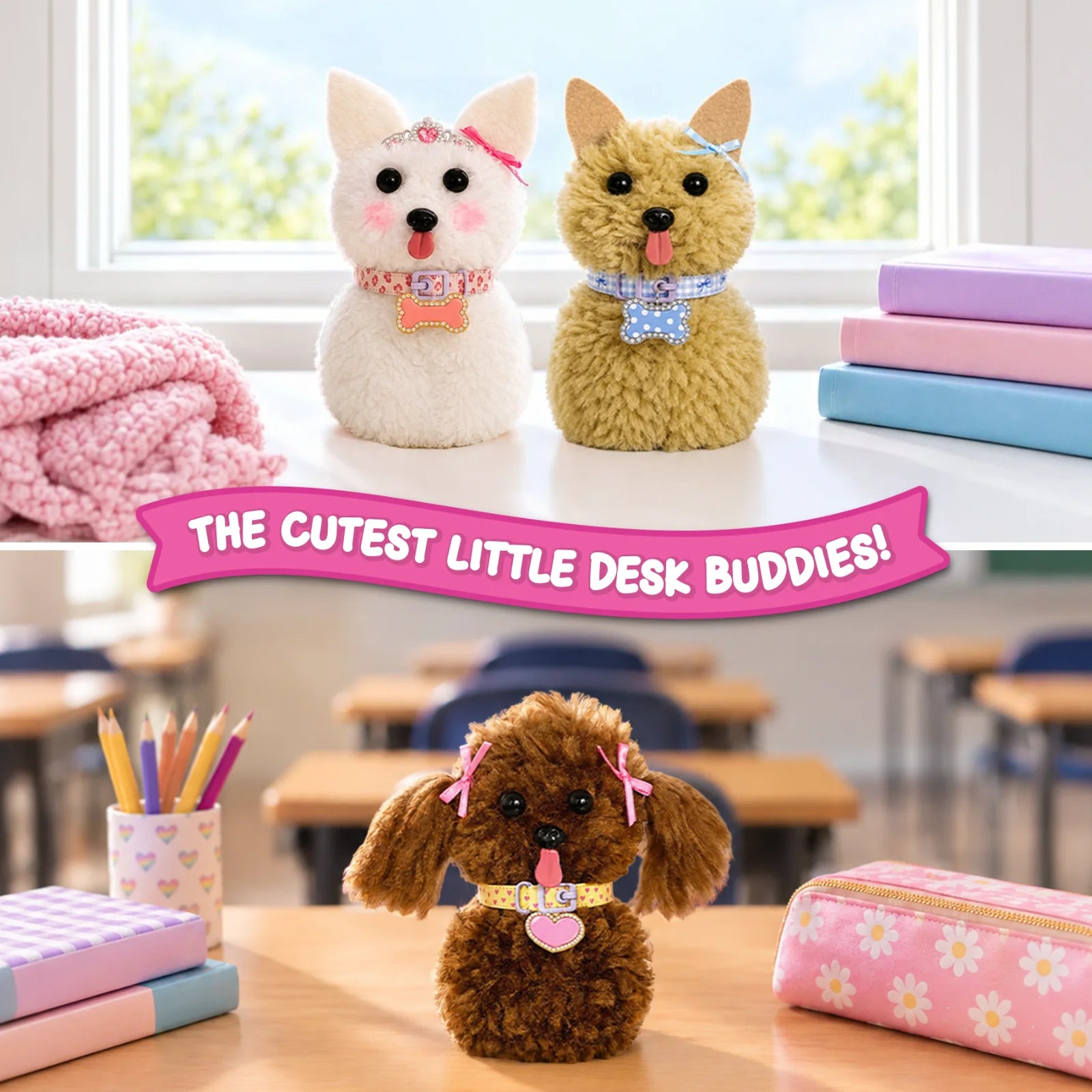 PomPals Puppies | DIY Art & Craft Kit for Tweens (ages 9+)