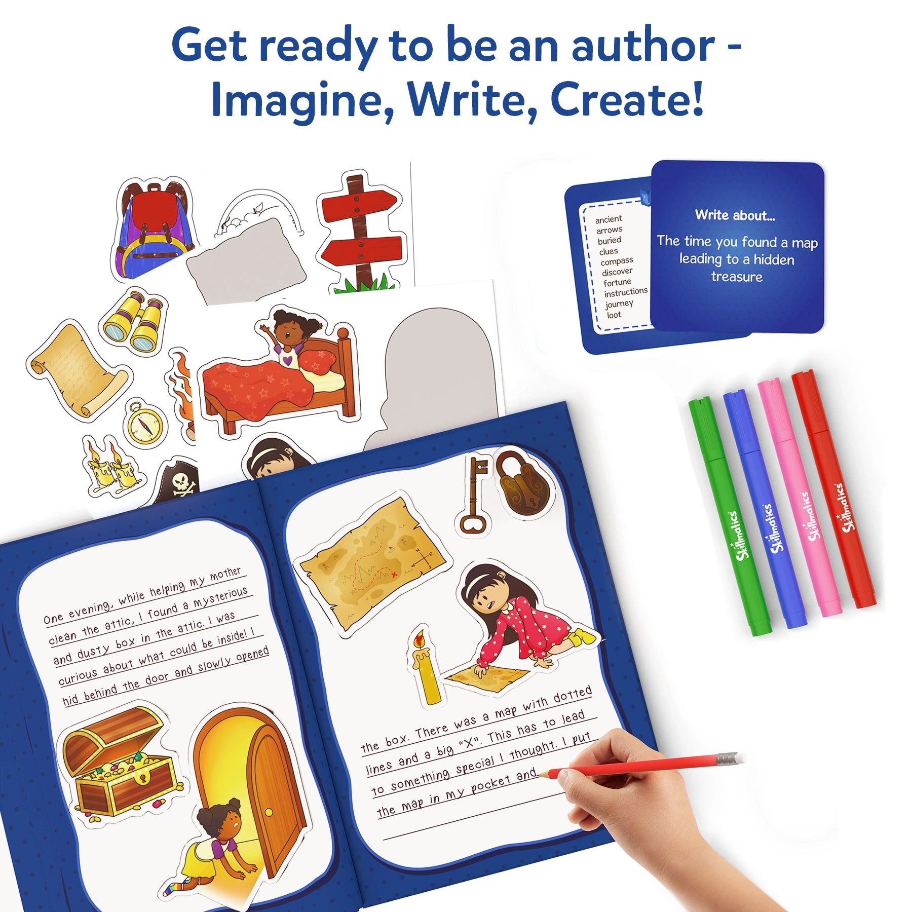 Children’s writing kit from My Storybook Art Kit All My Adventures for ages 5-10