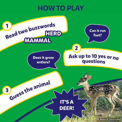 Guess in 10: National Geo Animals | Trivia Card Game (ages 6+)