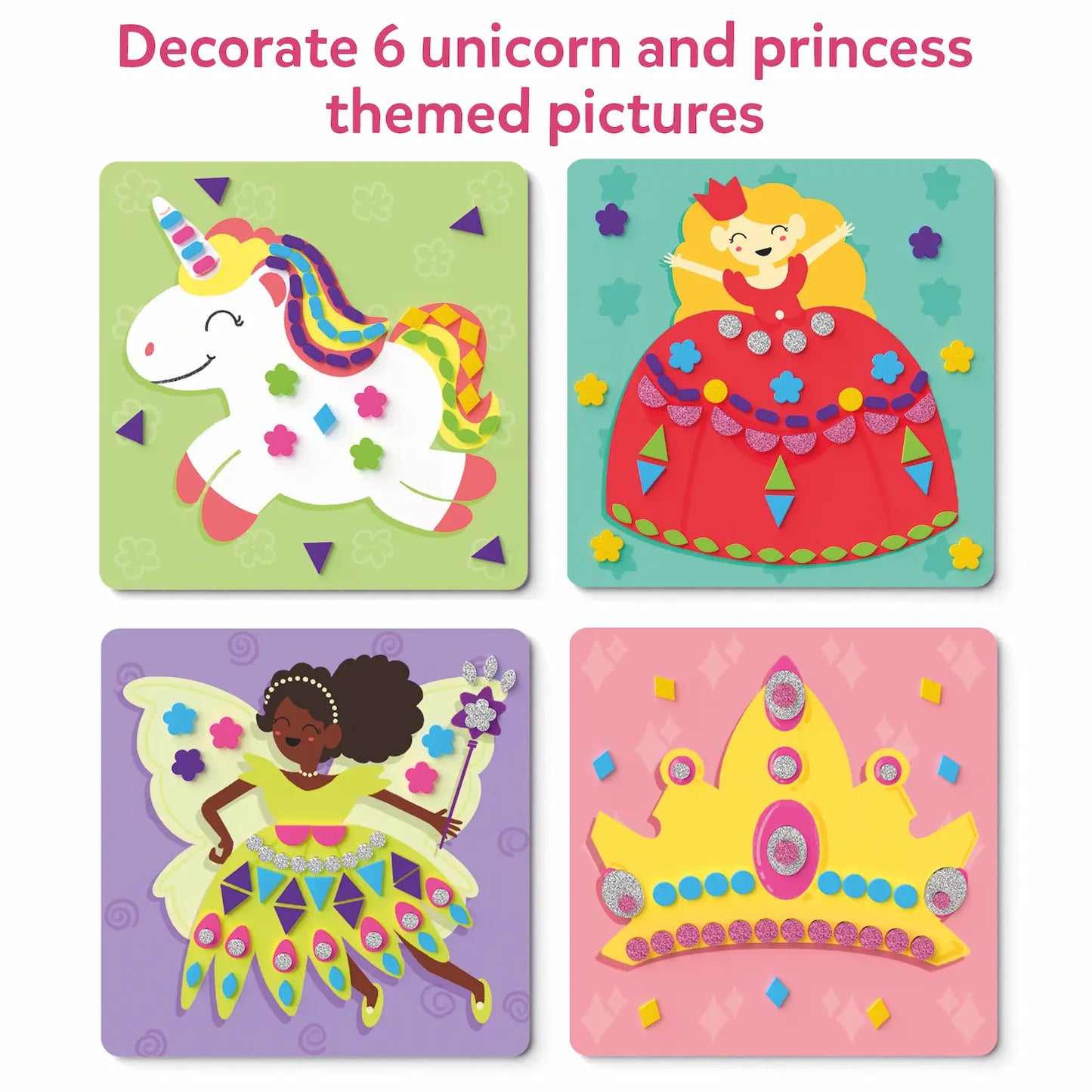 Fun with Foam: Unicorn & Princess | No Mess Sticker Art (ages 3-7)