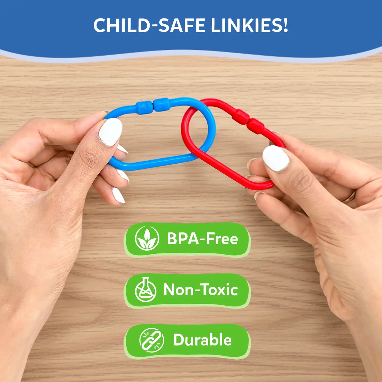 Linkies: Set of 36 Links | Connectable Learning Link Toy for Toddlers (10-24 months)