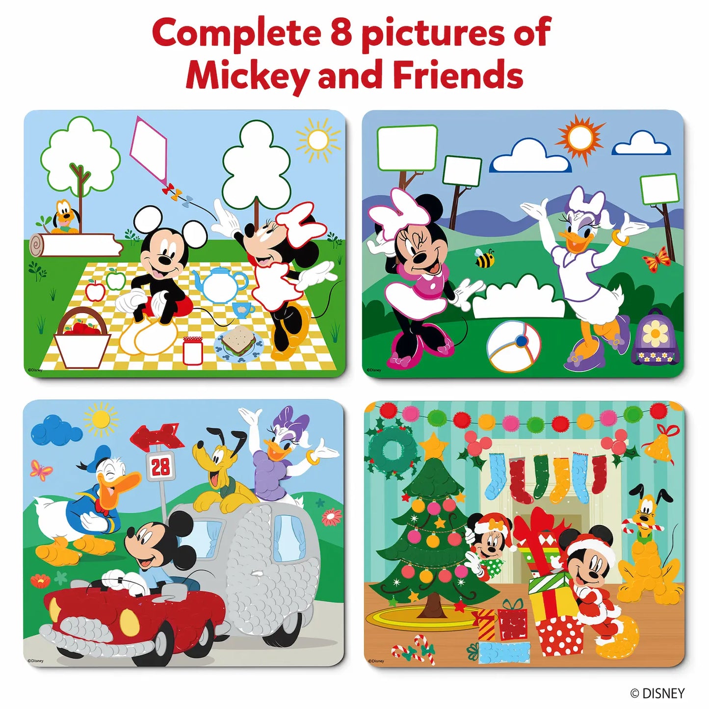 Mickey Mouse and friends puzzle set from Dot it! No mess sticker art for ages 3-7