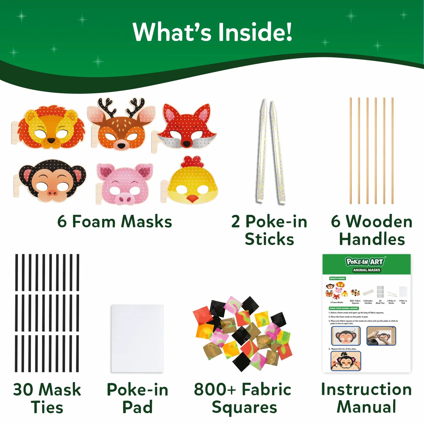 Poke-in Art Animal Masks | Mess-Free Art for Kids (ages 4-9)