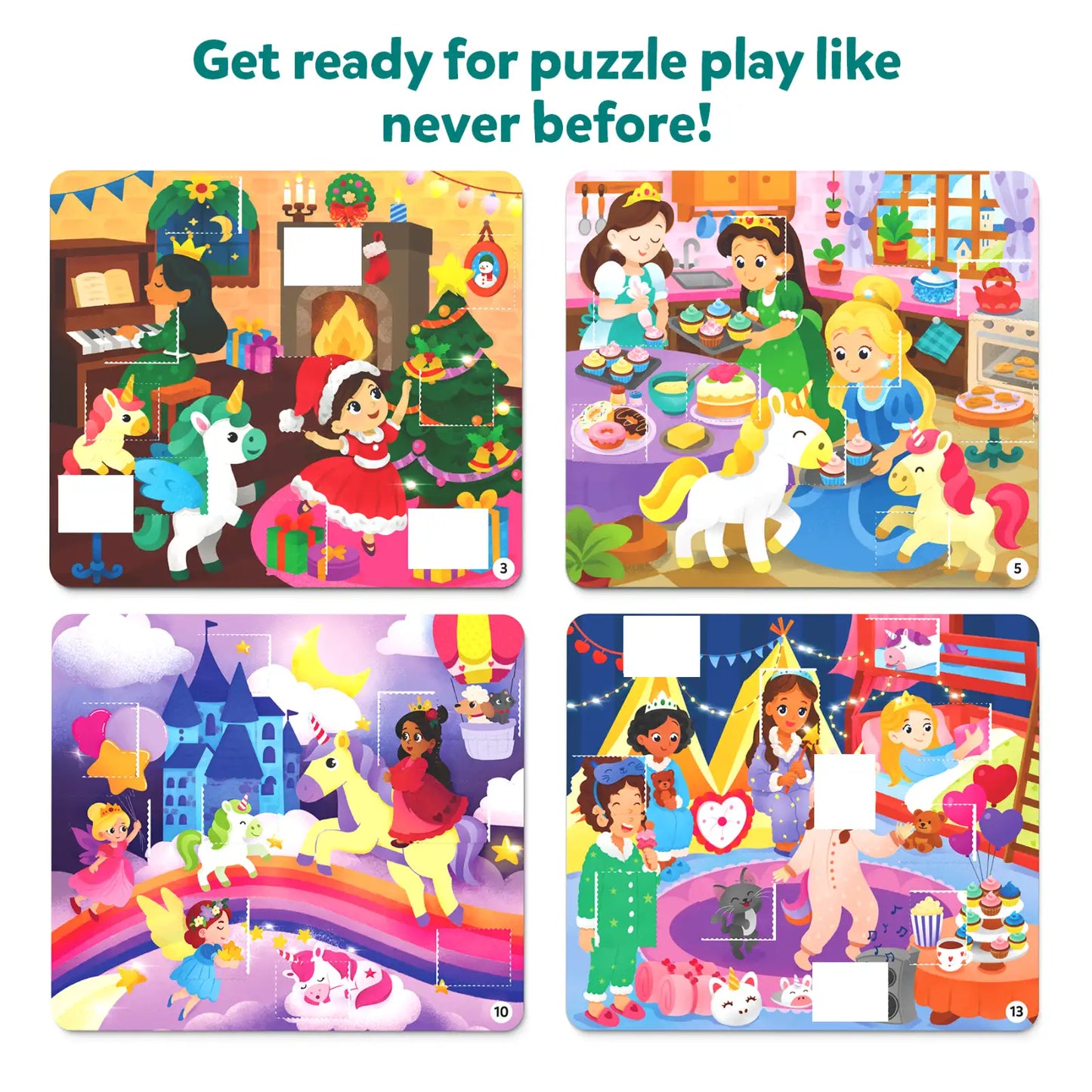 Tape It: Unicorns & Princesses | Sticker Puzzle Activity (Ages 4-8)