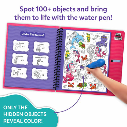 Water Spotter:Unicorns & Princesses | Reusable Search & Find Book (ages 4-8)